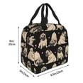thumbnail image 2 of Bingfone French Bulldog Print Lunch Bag Insulated Lunch Box, Small Leakproof Cooler Food Lunch Containers Reusable High Capacity Lunch Tote Bags for Work, Travel, Outdoor, 2 of 5