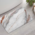 thumbnail image 2 of White Marble Copper Line Pattern Bathroom Rugs Mat,Non Slip Microfiber Bathroom Rug,Rubber Backing,Soft Bathroom Mats for Bathroom Floor,Tub and Shower,17x27in(43x68cm), 2 of 5