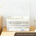 thumbnail image 4 of SIEYIO Plastic Storage Box With Handle Stackable Double Layer Organizer Storage Case, 4 of 18