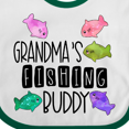 thumbnail image 4 of Inktastic Grandma's Fishing Buddy with Colorful Fish Boys or Girls Baby Bib, 4 of 4