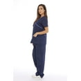 thumbnail image 2 of Just Love Women's Nurse Scrub Sets - Mock Wrap Style for Comfort and Style (Navy With Malibu Blue Trim, X-Large), 2 of 3