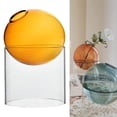 thumbnail image 3 of Contenedor moderno del tenedor Zulema del terrario hidropónico Alto naranja Jarrón floral de escritorio, 3 of 8