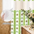thumbnail image 3 of No Hook Shower Curtain, Saint Patrick's Day Shower Curtains for Bathroom with See Through Top Window, Rainbow Clovers Green Striped Dots Waterproof & Washable Bath Curtain Extra Long 72"x84", 3 of 9