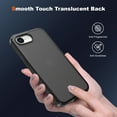 thumbnail image 5 of Dteck for iPhone 16e Case with Screen Protector + Lanyard Wrist Strap, Translucent MatteShockproof Protective Phone Case for iPhone 16e 6.1 Inch, Black, 5 of 6