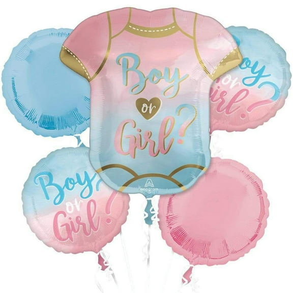 Gender Reveal - Baby Shower Mylar Balloon Bouquet