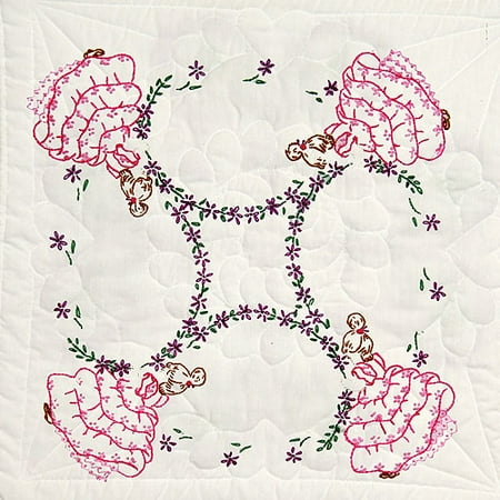 Fairway needlecraft four ladies stamped quilt blocks 18 x 18