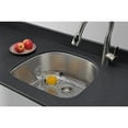 thumbnail image 2 of Wells Sinkware  Craftsmen Series 24-inch 16-gauge Undermount D-Shape Single Bowl Stainless Steel Kitchen Sink Package, 2 of 4