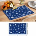 thumbnail image 6 of Navy Blue Coastal Placemats Set of 6 Summer Beach Starfish Shell Nautical Place Mats Indoor Wipeable Table Mats Washable Cloth Dining Table Placemats for Kitchen Holiday Party Home Decor 13x19 Inch, 6 of 9