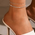 thumbnail image 4 of Joyería de verano Dainty 2in1 cadena tobilleras para las mujeres tobilleras para chicas adolescentes de moda de verano de joyería tobillera para las mujeres, 4 of 7