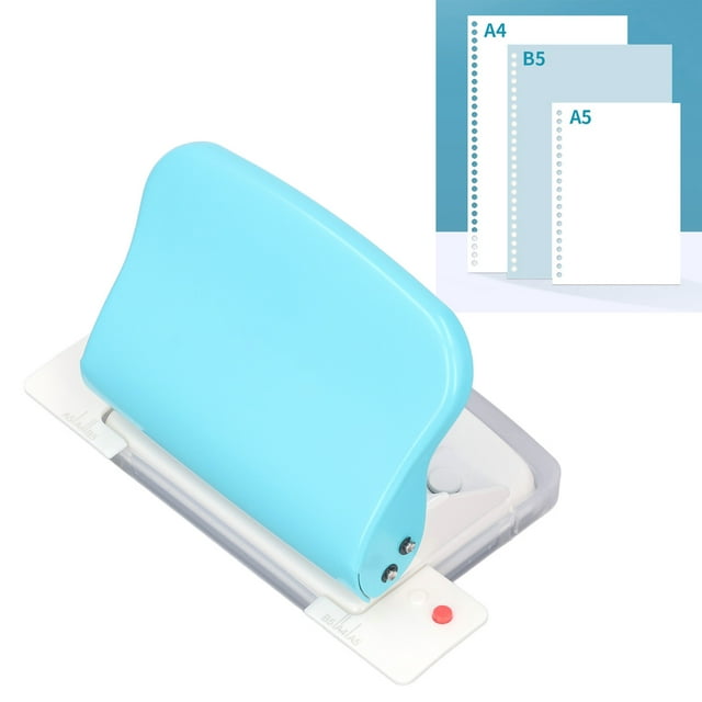 Máquina De Encuadernación De Papel, Bandeja De Plástico Tipo Almeja, Perforadora De Agujeros Para Libros, Sin Esfuerzo, Capacidad De 10 Hojas, Bricolaje Con Línea De Escala