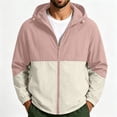 thumbnail image 3 of gbyLJF Mens Color Block Windbreaker Jacket Lightweight UPF 50+ Waterproof Rain Jackets, 3 of 9