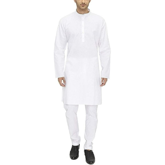 Royal Kurta Men's White Cotton Kurta for Holi Festive (42)