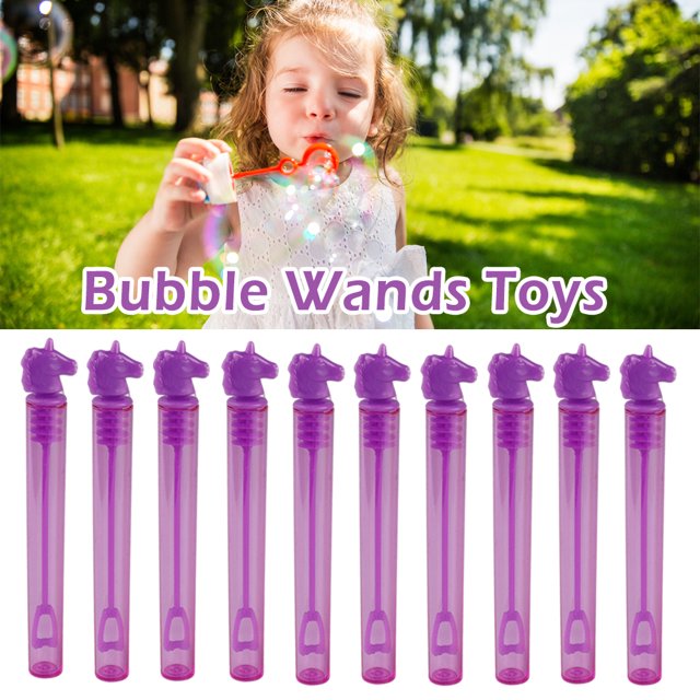 Juegos de palos de burbujas, regalos para invitados de boda para niños (púrpura, verde, 24 unidades)