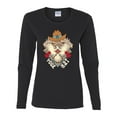 thumbnail image 2 of Wild Bobby Home Is Where You Hang Your Hat Country Eagle Pop Culture Women Graphic Long Sleeve Tee, Black, Small, 2 of 6