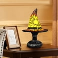 thumbnail image 4 of Witch Lamp Witches Hat Lamp Witch Hat Table Lamp Halloween Glowing Resin Ornament Gothic Witch Hat Night Light Mini Night Light for Bedroom Shelf Spooky Decor with LED(Yellow), 4 of 5