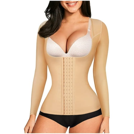

QWZNDZGR Women Waist Trainer Corset Tummy Control Shapewear Upper Arm Shaper Post Surgical Slimmer Compression Tops