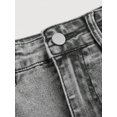 thumbnail image 4 of Womens Light Grey Washed Denim Mini Skirt With Cargo Flap Pockets, 4 of 30