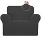 thumbnail image 1 of Funda elástica para silla Easy-Going, jacquard gris oscuro, 1 of 7