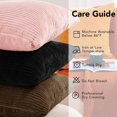 thumbnail image 7 of 2 Pack/ 4 Pack Fall Decor Pillow Covers Fall Decorations Home Halloween Throw Pillow Covers, 18x18 Inch Corduroy Square Cushion Cover Stripes Pillow Cases for Bedroom Sofa Living Room Couch, 7 of 7