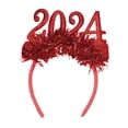 thumbnail image 1 of Diadema de Año Nuevo 2024 jinwen con decoración de Glitter para fiesta rojo, 1 of 7