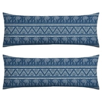 Boho Long Body Pillow Cover – Soft & Breathable Ethnic Fabric, Hidden Zipper, 20"x54", Stylish Abstract Tribal Print – Gift for Side Sleepers, Pregnancy, Home Decor