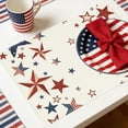 thumbnail image 4 of 250th Anniversary USA Flag Element Linen Placemat, "America" Star & Fireworks Design Patriotic Placemat Decor for 4th of July Independence Day(18x12"), 4 of 5
