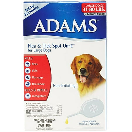 Adams Flea & Tick Spot On E30 for Large Dogs