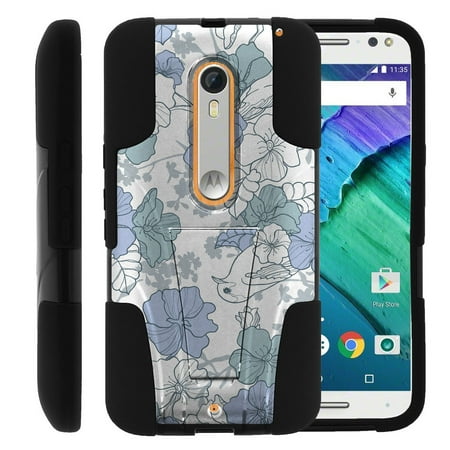 Motorola Moto X Style and Moto X Pure XT1575 STRIKE IMPACT Dual Layer Shock Absorbing Case with Built-In Kickstand - Nature
