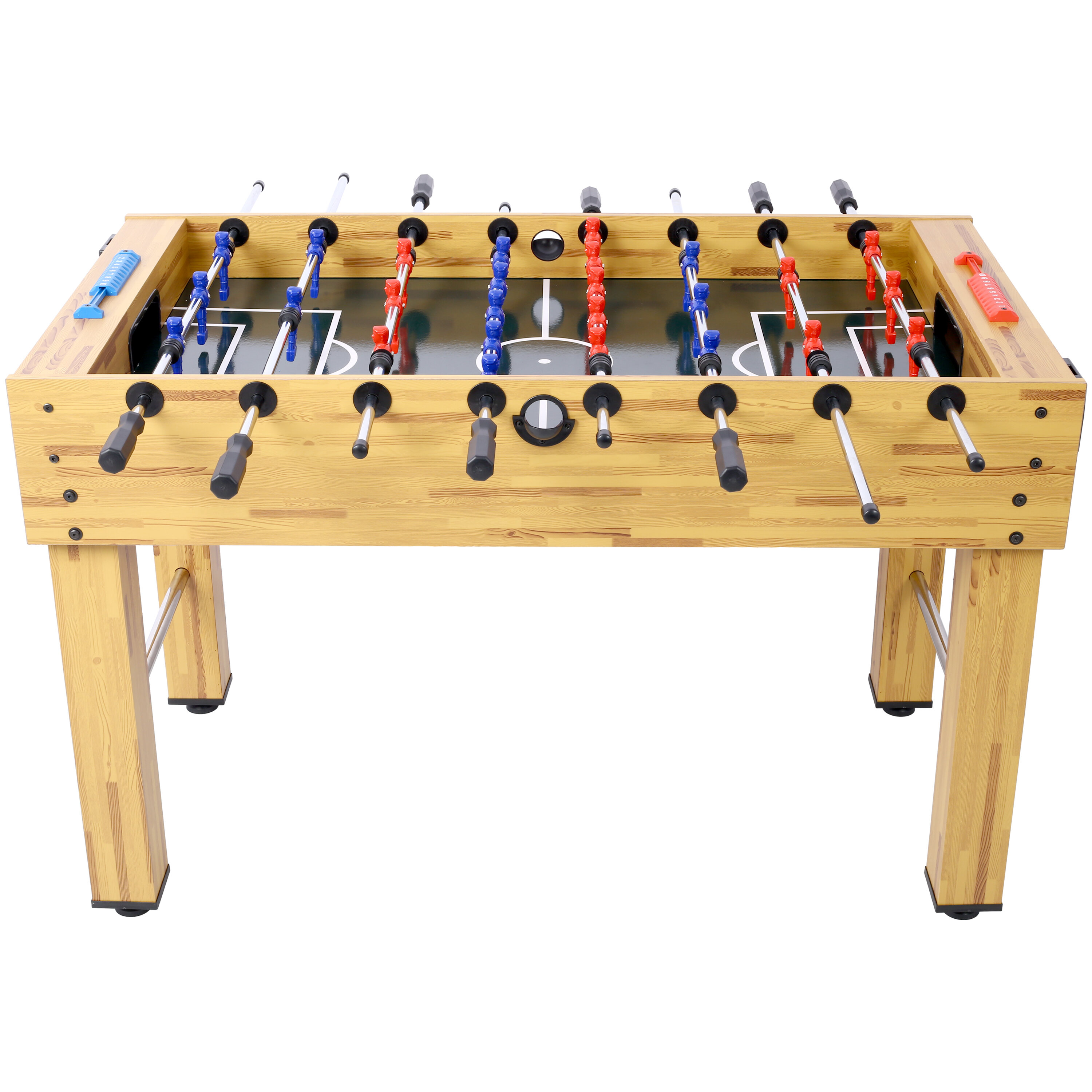 , 54-Inch Hurricane Foosball Table for Family Game Rooms with Light Cherry Finish, Analog Scoring and Free Accessories, Brown ,Mdf+Steel ,