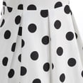 thumbnail image 3 of Uootdi Women's Dresses Sweetheart Neck Puff Sleeve Polka Dot Retro High Waist Flared Hem Cocktail Midi Dresses Gift, 3 of 9