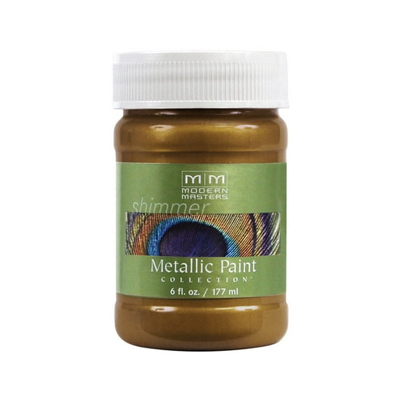 6 oz Modern Masters ME238 Blackened Bronze Metallic Paint Collection, Satin Water-Based Decorative Metallic Paint