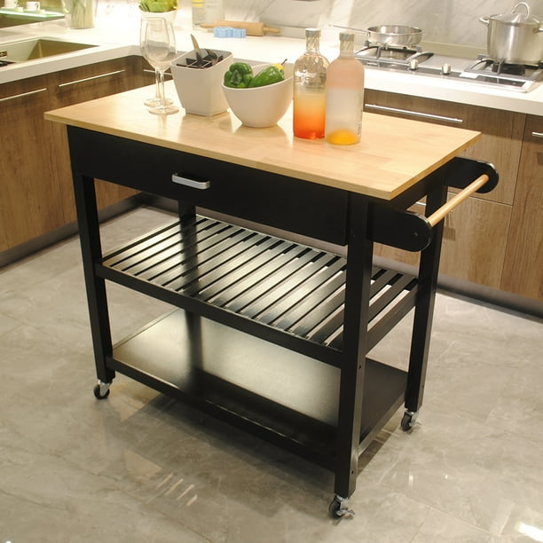 Rolling Kitchen Carts Table, Cabinets On Wheels For Kitchen