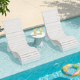 thumbnail image 3 of Vitarpatio HDPS In Pool Lounge Chairs Set of 2, Waterproof Pool Chairs Outdoor Tanning Chairs Pool Chaise Lounge Chairs Recliner for Pool Lawn Beach Patio, White, 3 of 10