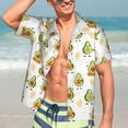 thumbnail image 5 of Lsque Lovely Avocado pattern Hawaiian Shirt for Men, Unisex Summer Beach Casual Short Sleeve Button Down Shirts-3X-Large, 5 of 9