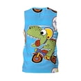 thumbnail image 2 of Rocae Dinosaur Riding a Motorcycle for Men's Basketball Jersey Lightweight and Breathable Athletic Tank Top,Quick-Drying Sports Jersey XX-Large, 2 of 9