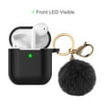 thumbnail image 7 of Apple Airpods 2 Skin, For Airpods Charging Case fur Ball for Airpods 2nd,Takfox Scratch-Resistant 360° Protective Portable Silicone Cover Skin For Airpods 2 [Front LED Visible] Accessories + Keychain, 7 of 7