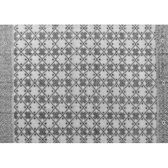 Ahgly Company Indoor Rectangle Abstract Gray Modern Area Rugs, 5' x 8'