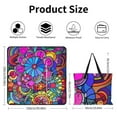 thumbnail image 2 of Cute Colorful Flower Picnic Blanket Waterproof Outdoor Beach Blanket Hand-held Pad Suitable for Travel, Camping, Beach, Family Gatherings, 2 of 7