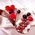 thumbnail image 3 of 50 piezas de cerezas artificiales falsas, modelo de fruta, relleno de jarrón, juguete de comida, modelo de fruta, fotografía, 3 of 5