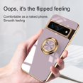 thumbnail image 2 of Compatible with Google Pixel 7 Case Ring Holder for Women Girls, Finger Rotating Kickstand Magnetic Car Stand Soft Bumper Cover, Shockproof Phone Case for Google Pixel 7 6.3 inch, Purple, 2 of 14