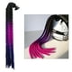 thumbnail image 4 of Trenzas con casco para mujer, cola de caballo de motocicleta, degradado sucio, estilo punk Negro Violeta Azul, 4 of 8