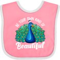 thumbnail image 3 of Inktastic Peacock Girls Baby Bib, 3 of 4