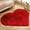 Red, variant on 16 x 12 inch Small Heart Shape Faux Sheepskin Rug Soft Long Plush Fluffy Shaggy Carpet Area Mats Rugs Bedroom Sofa Decorative Floor Carpet
