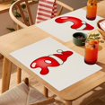 thumbnail image 4 of Christmas Table Mat 30 cm x 45 cm Linen Alphabet Placemat with Holiday Letter Design for Dining Table Decoration, 4 of 4