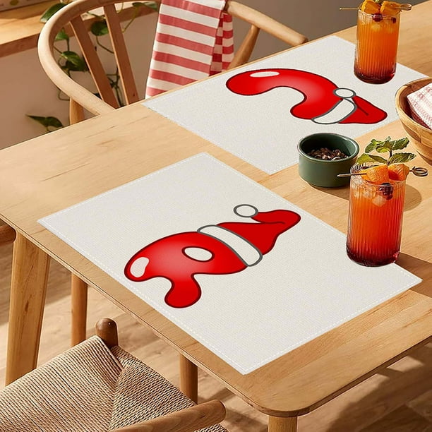 Mantel con Letras Navideñas para Mesas Festivas, Mantel con Diseño de Banderas para El Té, Mantel para Reuniones Festivas y Restaurantes.