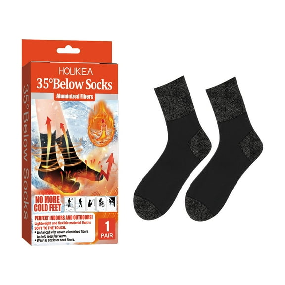 Houkea 35° Below Socks, Winter Outdoor Sports Skiing Skin Friendly Breathable Foot Warm Heating Socks