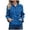 Blue, variant on Yuhangmm Women Hoodies Long Sleeve Hoodless Sweatshirt Casual Crewneck Pullover Soft Comfortable Blouse Top for Everyday Style Green XL