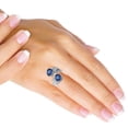thumbnail image 2 of 925 Sterling Silver Women Jewelry Blue Sapphire Simulated Ring, 2 of 5