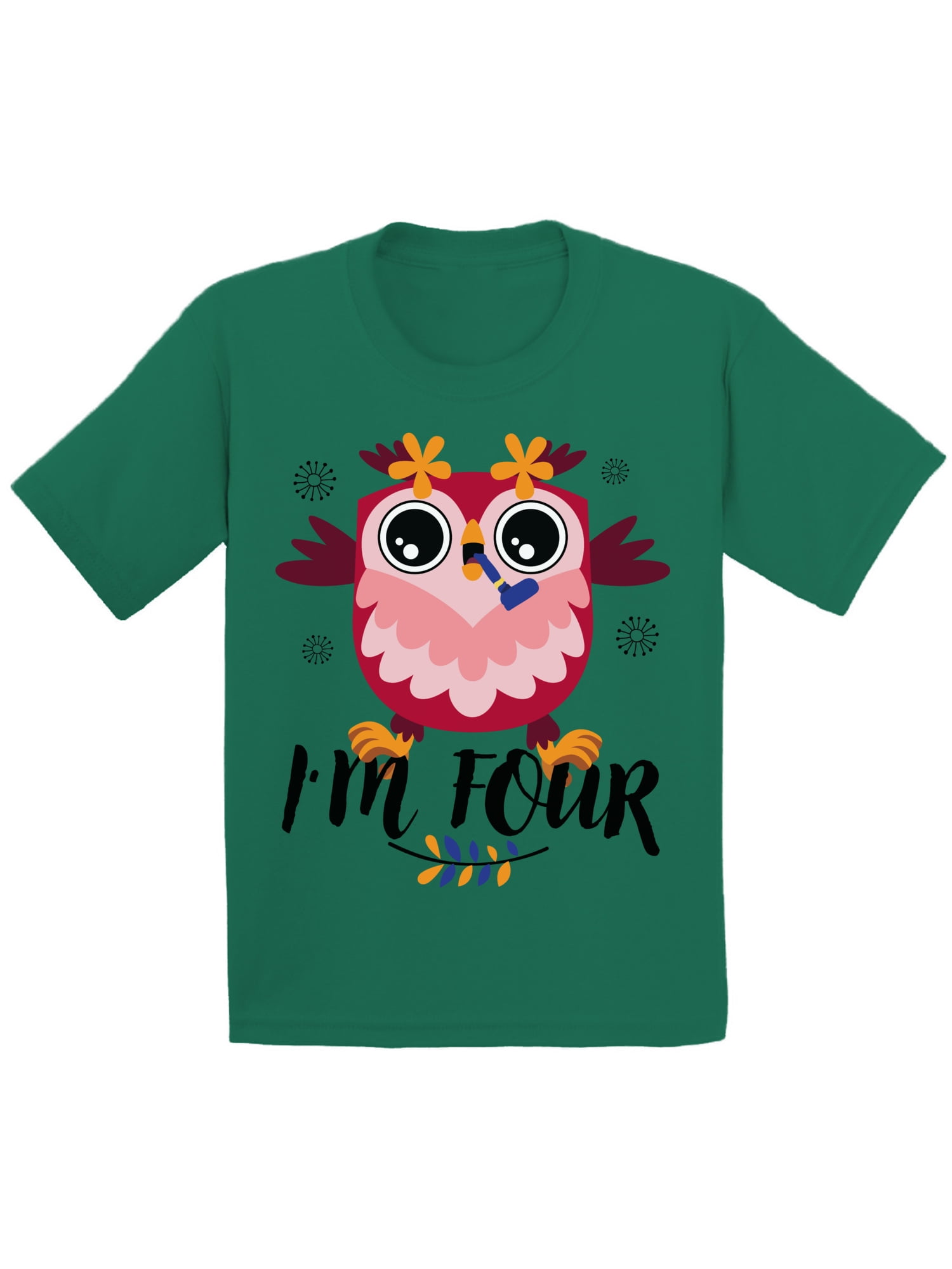4 Years Old Kids Outfit Owl Four 2T Shirts 3T Clothes 4 Years Old Baby