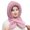 Pink, variant on sunsanly Women Winter Hat with Integrated Scarf Thick Warm Faux Rabbit Fur Solid Color Full Protection Outdoor Cycling Travel Cold Weather Cap